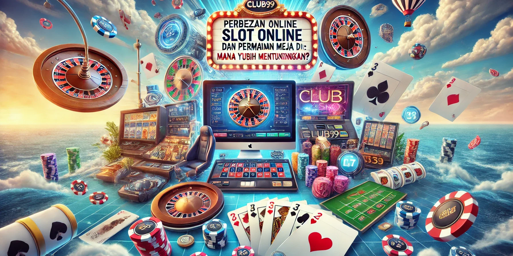Perbezaan Antara Slot Online dan Permainan Meja di Club99